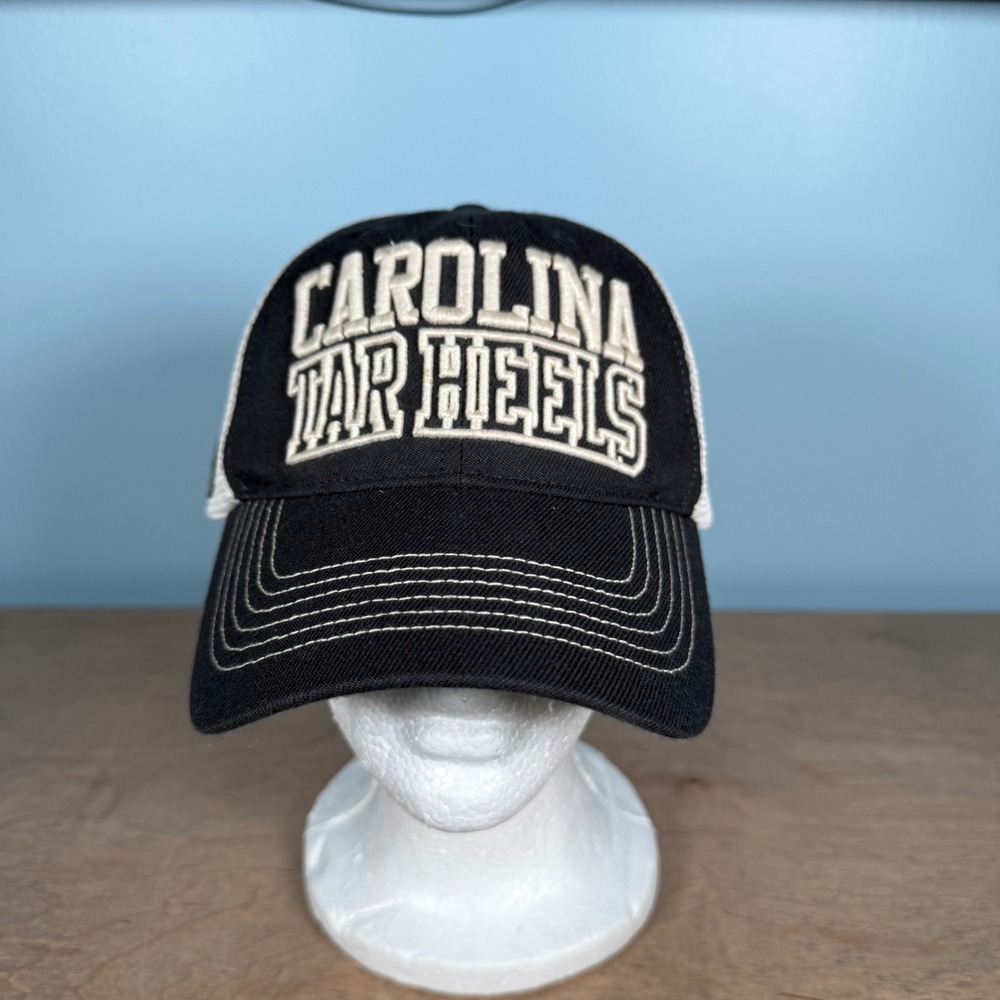 47 Twins Trucker Hat North Carolina Tar Heels OSFA Black White Snapback UNC Cap